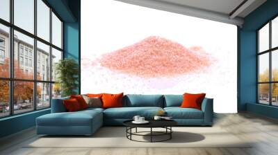  pink Himalayan salt isolated on white background Wall mural