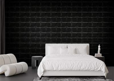 Abstract black stucco wall background grunge dark black decor Wall mural