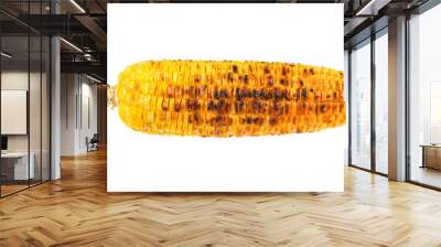 Grilled corn , grilled sweet corn , Snack from pieces of grilled corn on transparent png Wall mural