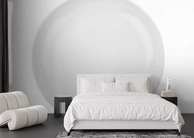 Plate. White plate on transparent png Wall mural