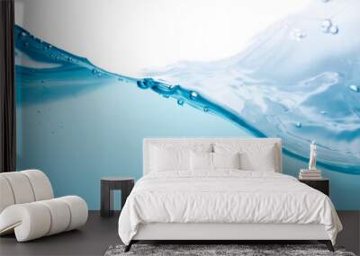 Blurred waves, beautiful swaying, splashing water waves in clean blue water. Wall mural