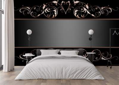 Luxury black card Wall mural