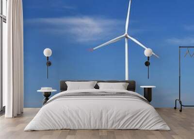 Eco power. Wind Turbine for alternative energy. Wall mural