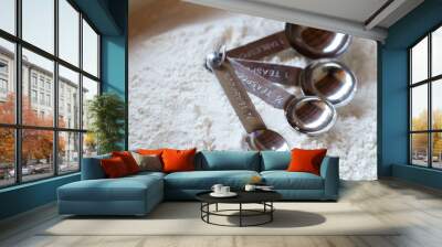 close up of a spoon and fork Wall mural