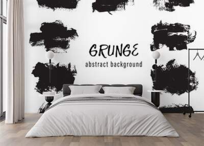 Vector grunge paint stripe Text boxes for banner. Wall mural