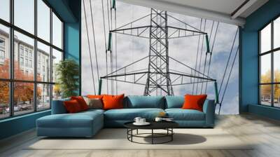 Electric high voltage post Wall mural