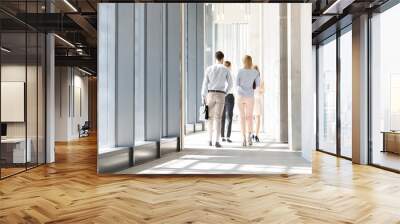 Business people discussing plans before meeting in office Wall mural