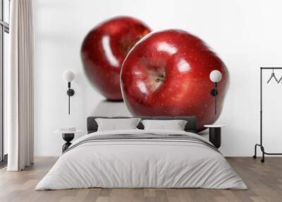 Close up of two red apples Wall mural