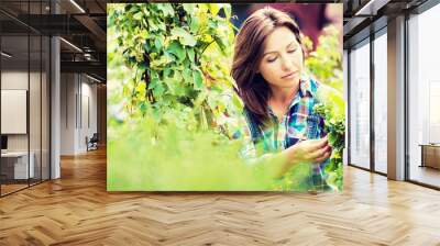 Gardener working at garden centre Wall mural