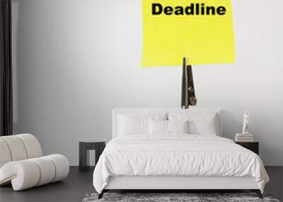 Reminder note saying tax deadline Wall mural