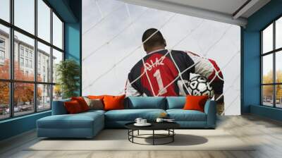 Soccer Goalie Ready for the Game Wall mural