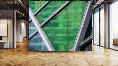 Modern glass facade of office building Wall mural