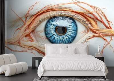 A close up of human eye Wall mural