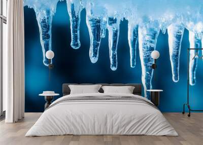 Icicle with water slowly dripping Wall mural