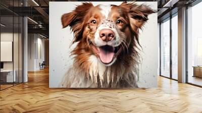 oddeyed expressive australian shepherd dog red merle Wall mural