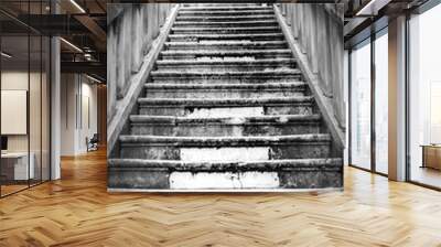 Black and white stairway Wall mural