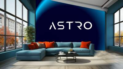 Astro, an abstract sporty technology science alphabet font. digital space typography vector illustration design	 Wall mural