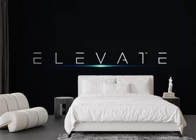 elevate. Abstract technology futuristic alphabet font. digital space typography vector illustration design Wall mural