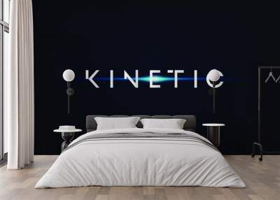 kinetic, an Abstract technology futuristic alphabet font. digital space typography vector illustration design Wall mural