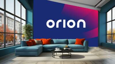 orion, abstract technology science alphabet lowercase font. digital space typography vector illustra Wall mural