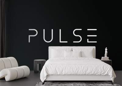 Pulse, an Abstract technology science alphabet font. digital space typography vector illustration design	 Wall mural