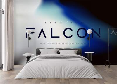 titanium falcon, a futuristic sci-fi font design Wall mural