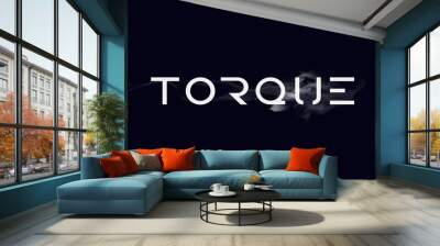 Torque, an abstract technology futuristic scifi alphabet font. digital space typography vector illustration design	 Wall mural