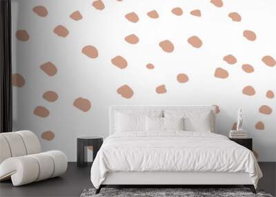 Abstract dotted organic shape vector illustration. Minimalistic liquid form, organic dashed stain or geometric dotty spot for modern abstract design or trendy fashion pattern Wall mural