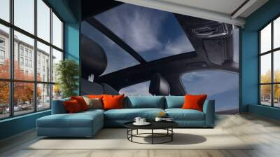 Panoramic glass sun roof in the car Wall mural