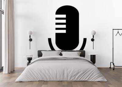 Audio listening Microphone symbol icon  Wall mural