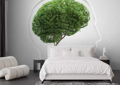 brain tree - human head Wall mural