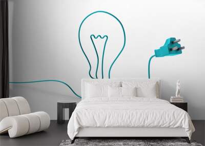 Electricity and lighting concept illustration Wall mural