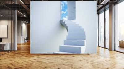 Stairway to the sky Wall mural