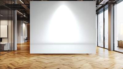 Illuminated empty white interior with spot light. Wall mural