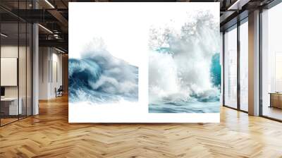 Collection of PNG. An Ocean Wave Isolated on A Transparent Background. Wall mural