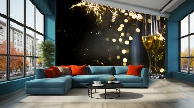 New Years Eve celebration background Wall mural