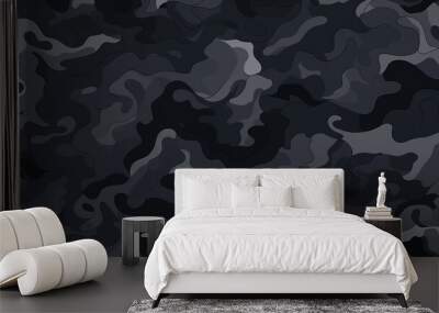 Military camouflage pattern fabric. Background illustration Wall mural