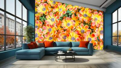 orange flowers Wall mural