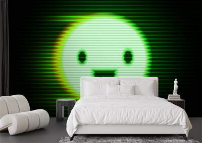 retro display smile Wall mural