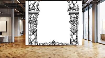 Border Typographical Frame was designed during the Renaissance period between 1550-1560, vintage engraving. Wall mural