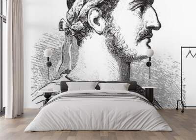 Constantine the Great. vintage illustration. Wall mural