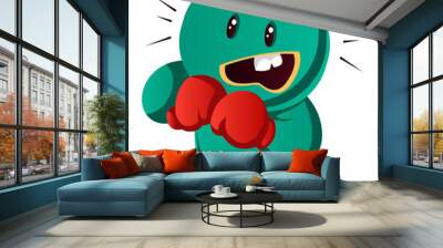 Green monster ready to box vector illustration Wall mural