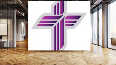 Purple Lutheran sign vector illustration on a white background Wall mural