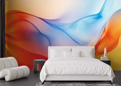 Abstract Flowing Lines in Vibrant Colors - Modern Art Design Wall mural