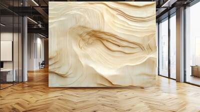 Abstract Wood Carving - Relief Sculpture with Natural Texture Wall mural