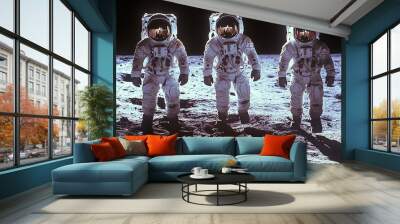 Astronauts on the Moon Wall mural