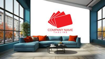 Modern illustration symbol for credit card logo template Wall mural