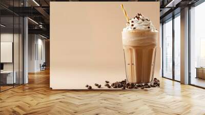 a glass of coffee milkshake Wall mural