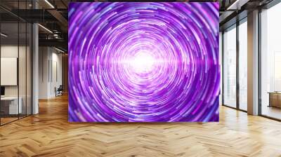 Beautiful galaxy starry star track, purple space star track, abstract wedding stage, party performance, celebration background. Wall mural