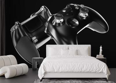 Game Controller isolated on black background. 3d rendering Wall mural